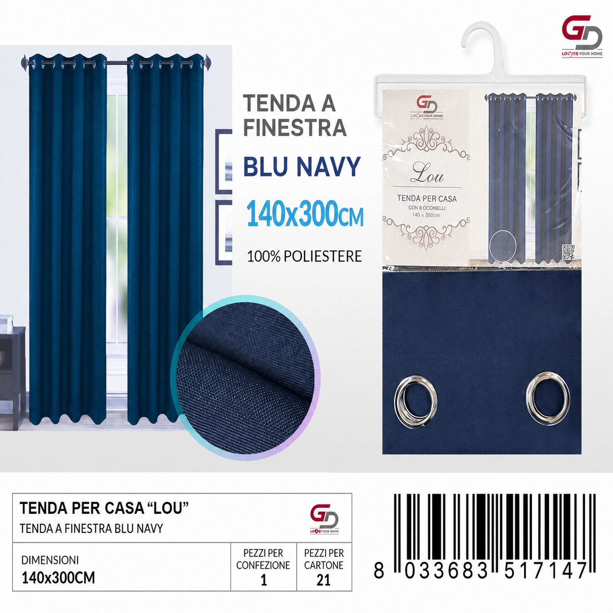 TENDA PER CASA LOU 140*300CM