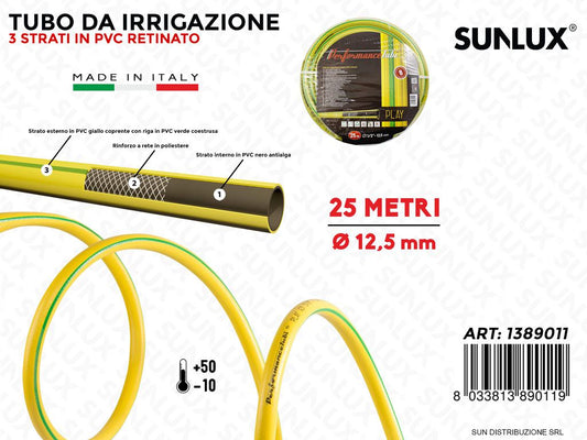 Tubo Pvc Retinato Irrigazione Gia. D.12.5 MM*25MT