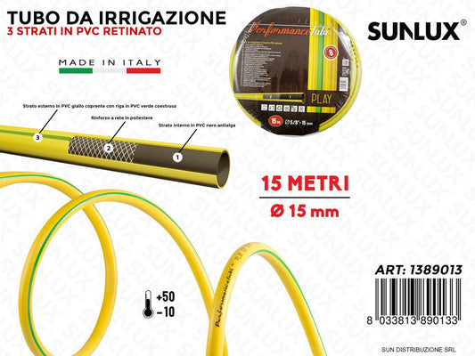 Tubo Pvc Retinato Irrigazione Gia. D.15 MM*15MT