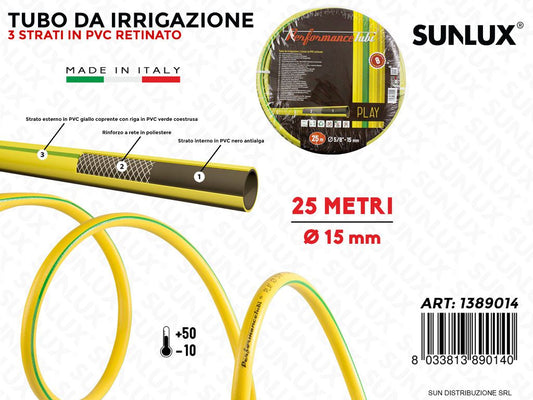 Tubo Pvc Retinato Irrigazione Gia. D.15 MM*25MT