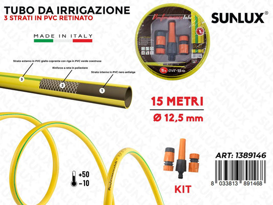 Kit Tubo Pvc Retinato Irrigazione Gia. D.12.5 MM*15MT