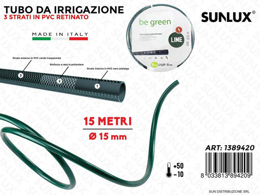 Tubo Pvc Retinato Irrigazione Ve D.15MM*15MT