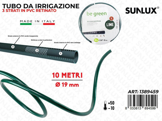 Tubo Pvc Retinato Irrigazione Ve D.19 MM*10MT