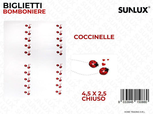 5 Blister Biglietti Bomboniere da 100PSC /Pacco
