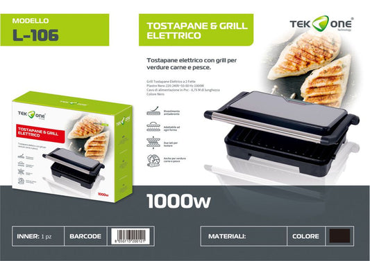Tostapane e Grill Elettrico 1000W