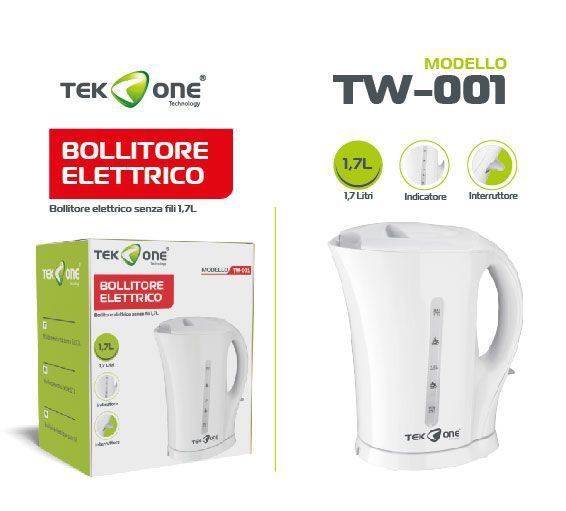 BOLLITORE ELETTRICO senza fili 1.7L TW-001