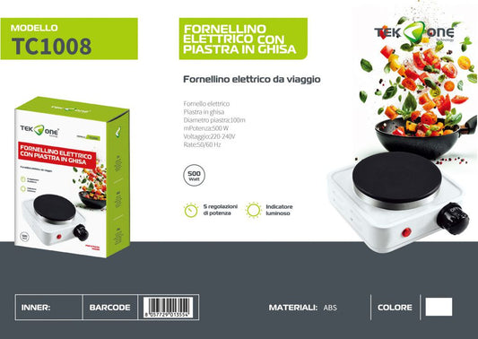 Fornello Elettrico Con Piastra In Ghisa 220-240V 50/60Hz 500W