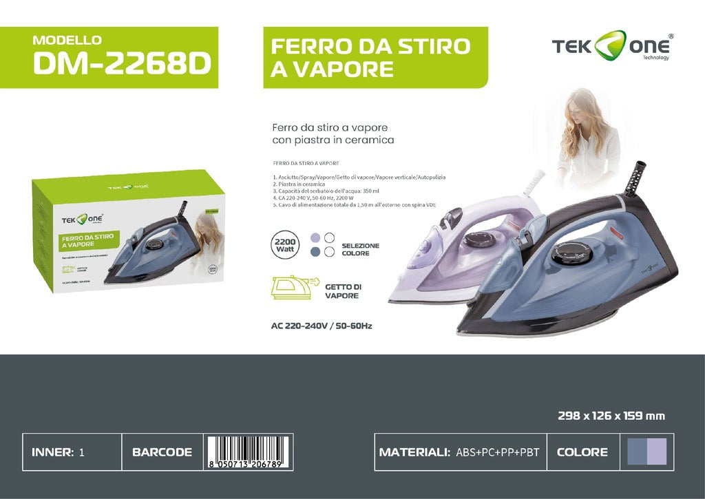 Ferro Da Stiro A Secco 2200W