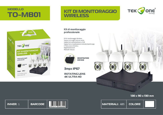 Kit Di Monitoraggio Wireless Nvr 8CH