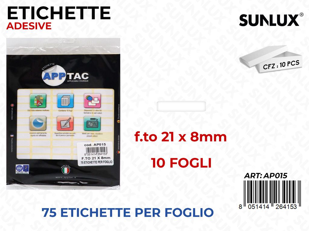 Etichette Adv 75PCS X 10FF 21*8MM