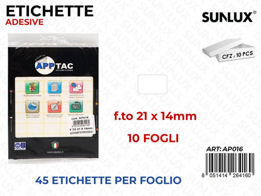 Etichette Adv 45PCS X 10FF 21*14MM