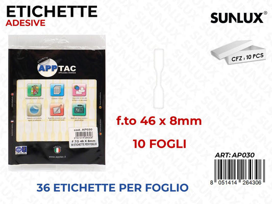 Etichette Adv 36PCS X 10FF 46*8MM