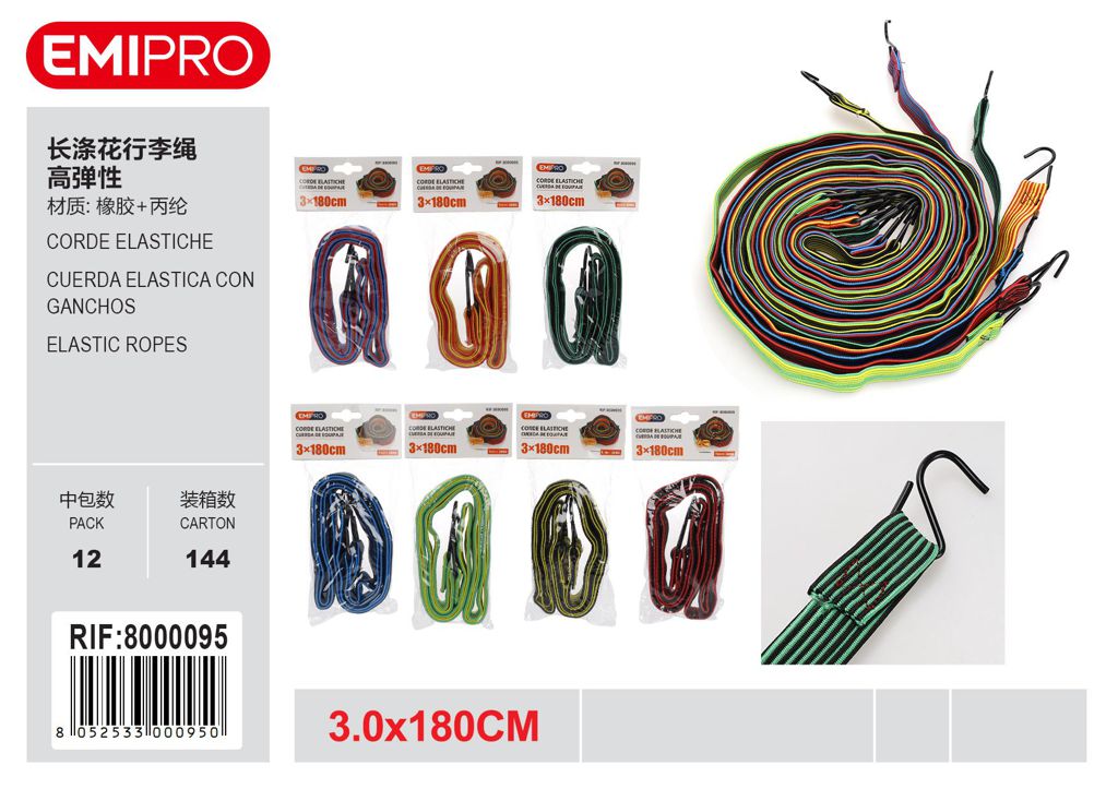 Corde Elastiche 3*180cm