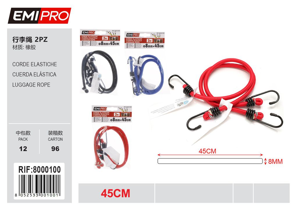 Corde Elastiche 2Pc 8mm*45