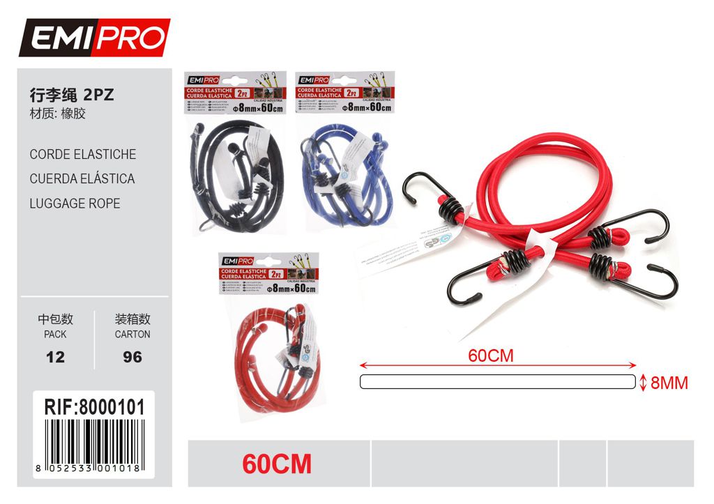 Corde Elastiche 2Pc 8mm*60