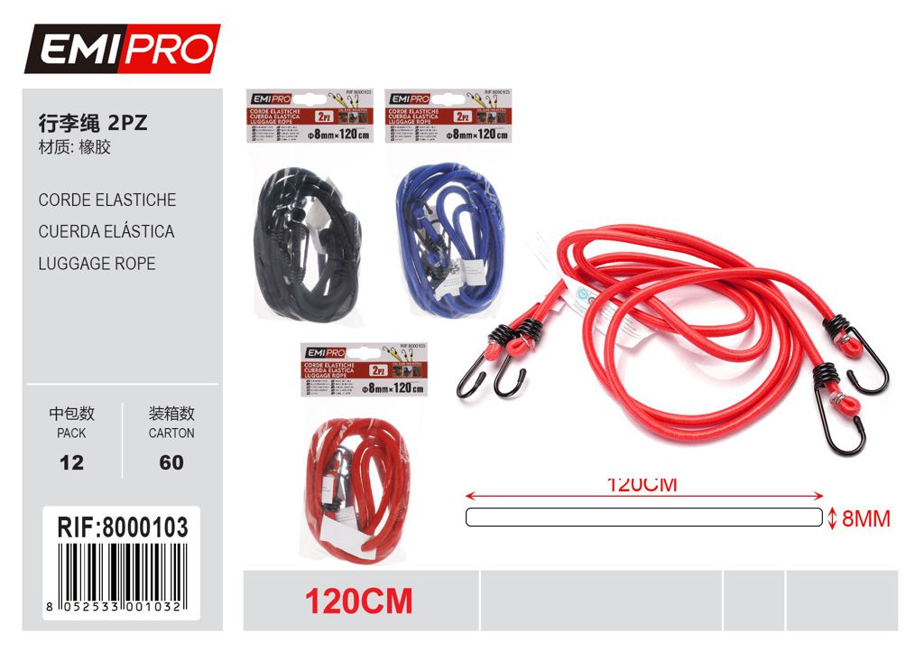 Corde Elastiche 2Pc 8mm*120