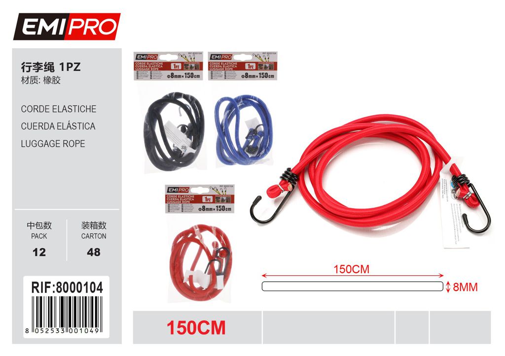 Corde Elastiche 1Pc 8mm*150