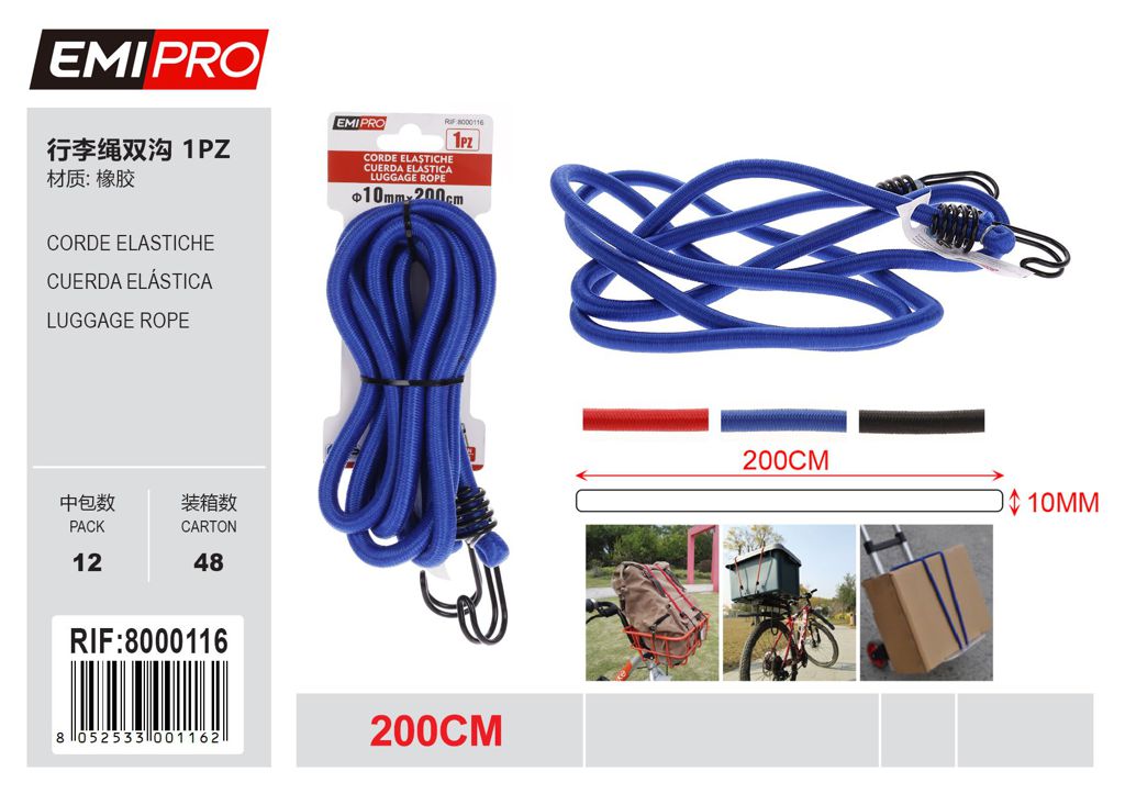Corde Elastiche 1Pc 10mm*200cm
