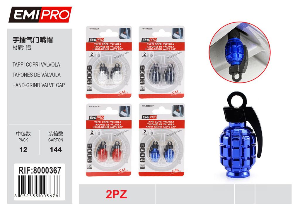 Tappi Coprivalvola Pneumatico 2Pcs