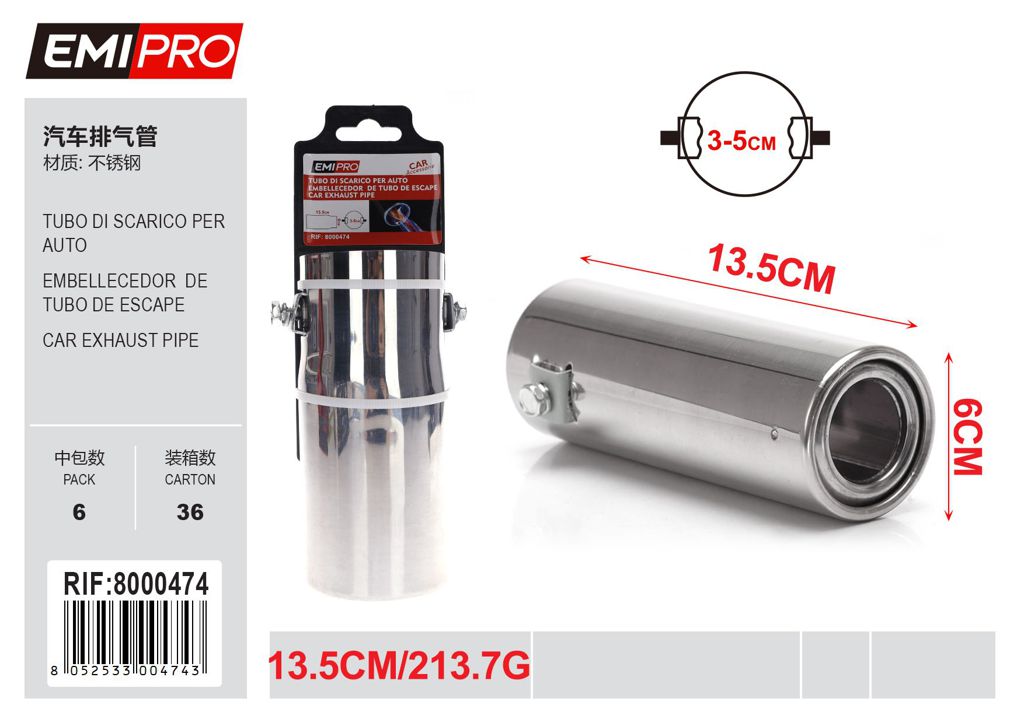 Tubo Di Scarico Per Auto 13.2cm/213.7G