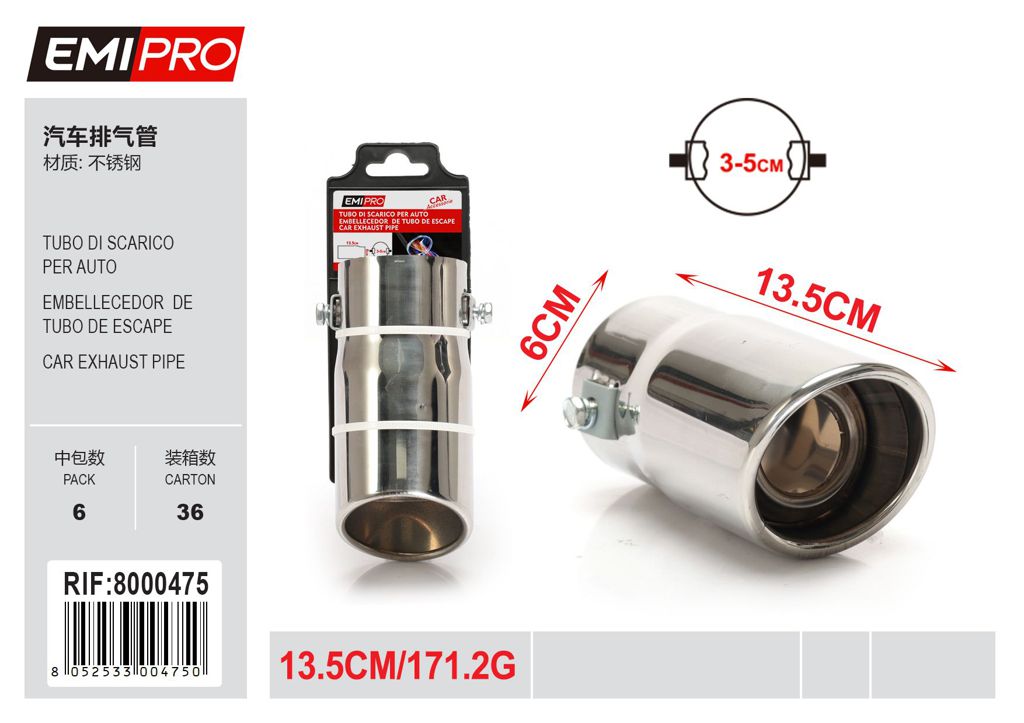 Tubo Di Scarico Per Auto 13.5cm/171.2G