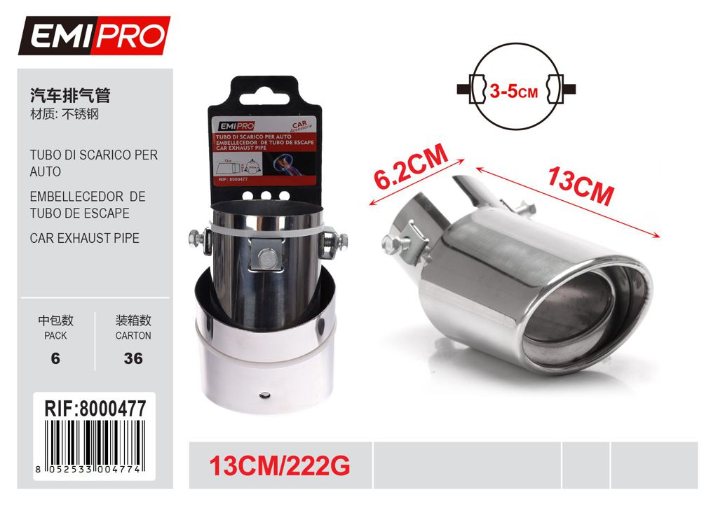 Tubo Di Scarico Per Auto 12.3cm/222G