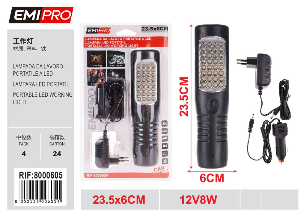 Lampada Da Lavoro Portatile A Led