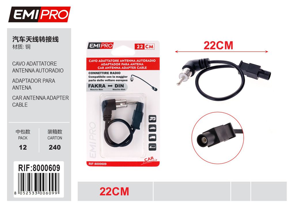 Cavo Adattatore Antenna Autoradio