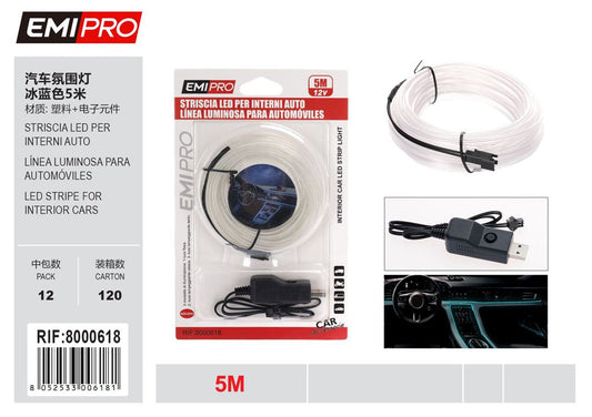 Striscia Led Per Interni Auto 5M