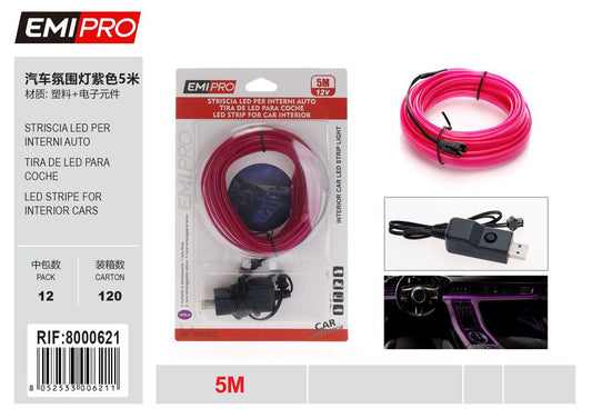 Striscia Led Per Interni Auto 5M