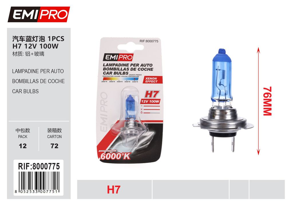 Lampadine Per Auto H7 12v 100w