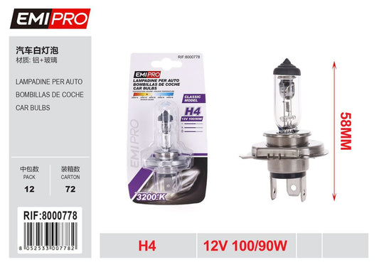 Lampadine Per Auto H4 12v100/90w