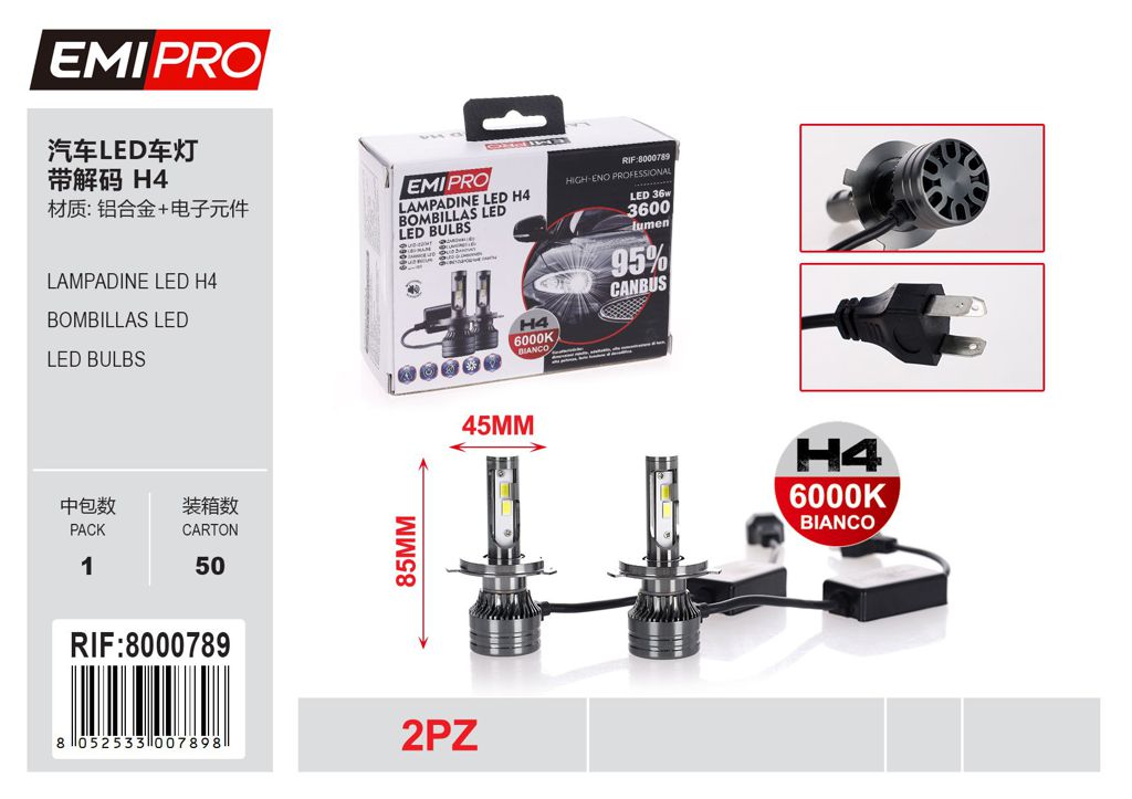 Lampadine Led H4 2Pz