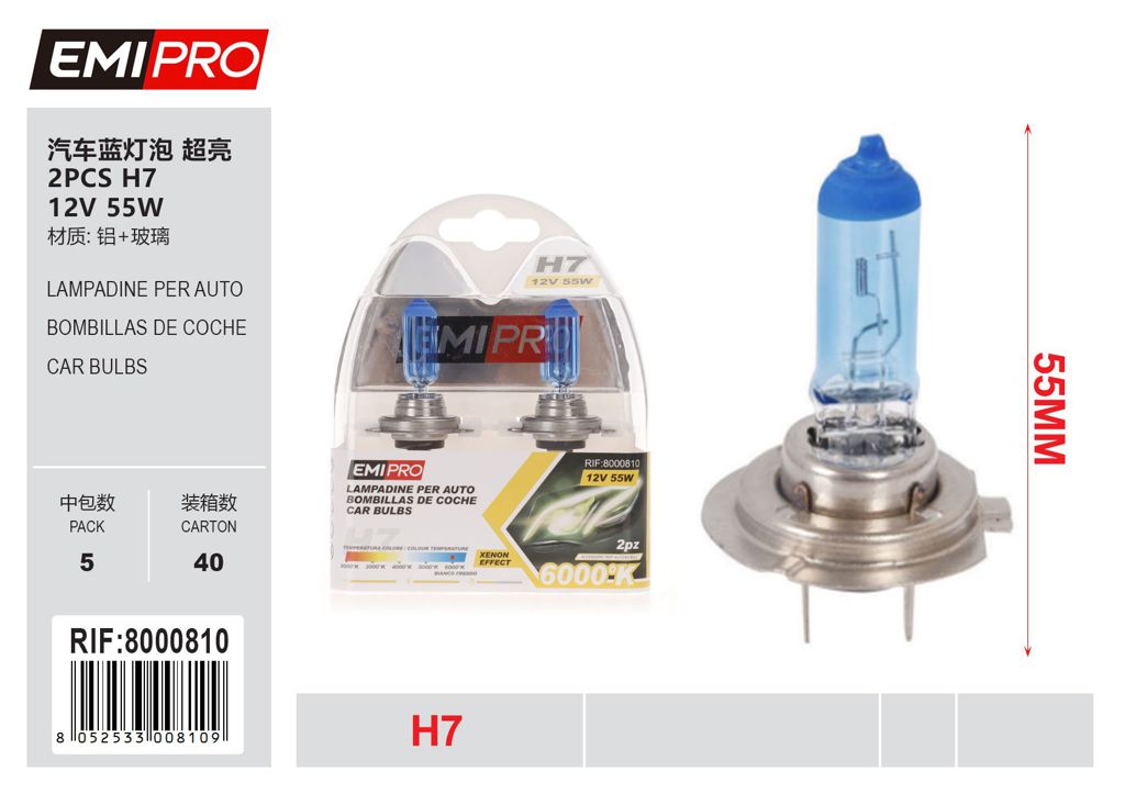 Lampadine Per Auto H7 12v 55w