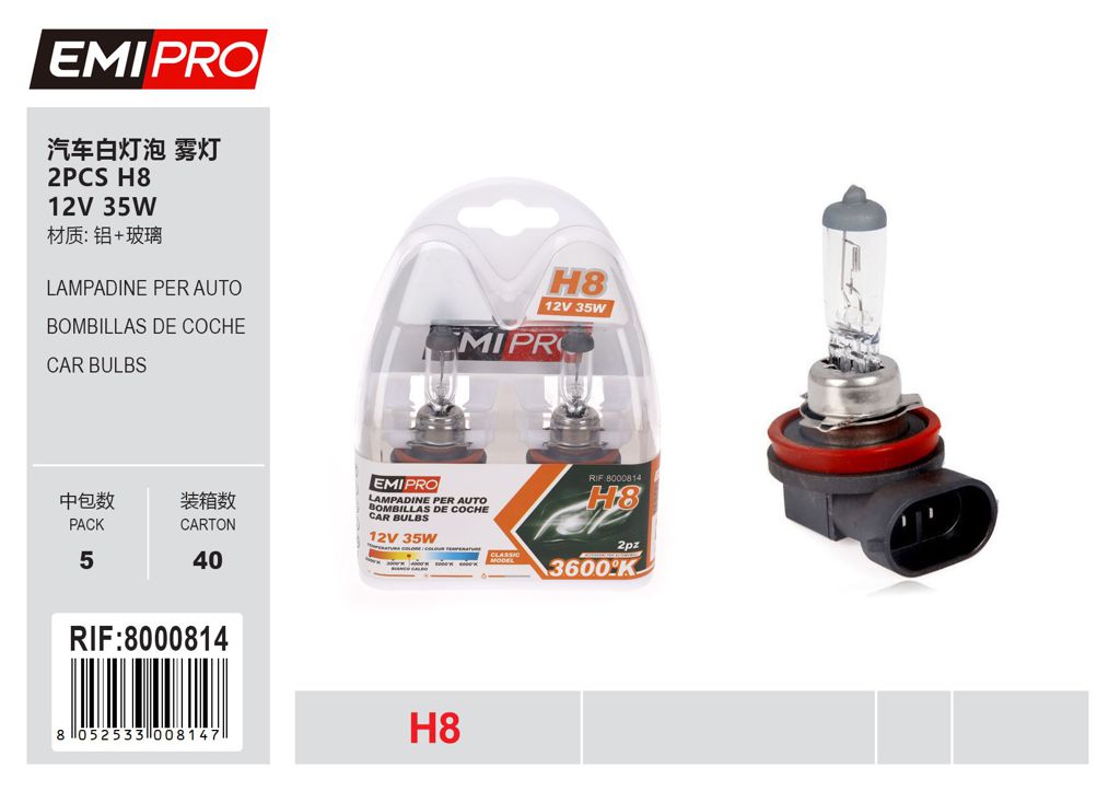 Lampadine Per Auto H8 12v 35w