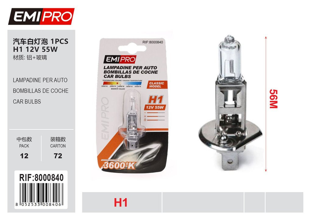 Lampadine Per Auto H1 12v 55w