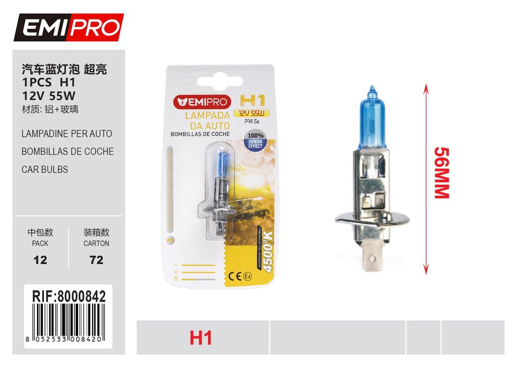 Lampada Da Auto H1 12v 55w
