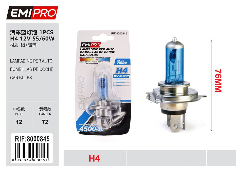 Lampadine Per Auto Blu H1 12v 55/60w