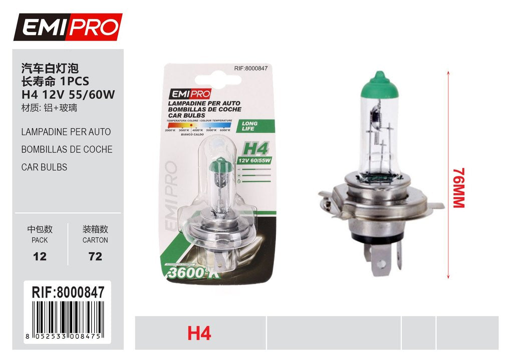 Lampadine Per Auto 1000H H4 12v 55/60w