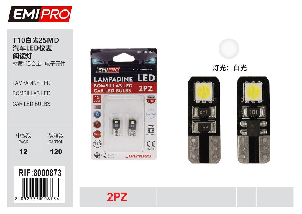 Lampadine Led T10 2Pcs