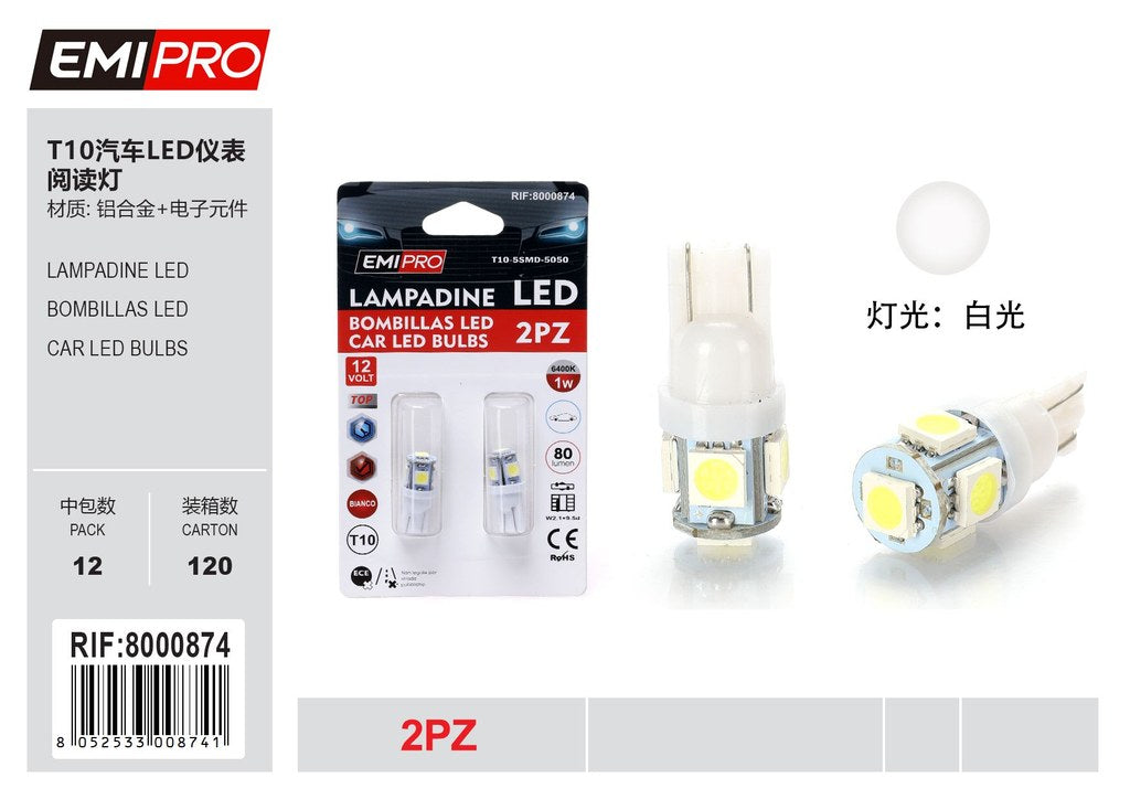 Lampadine Led T10 2Pcs