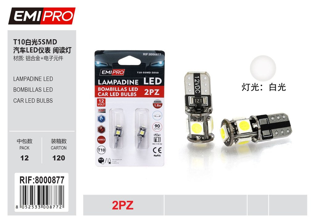 Lampadine Led T10 2Pcs