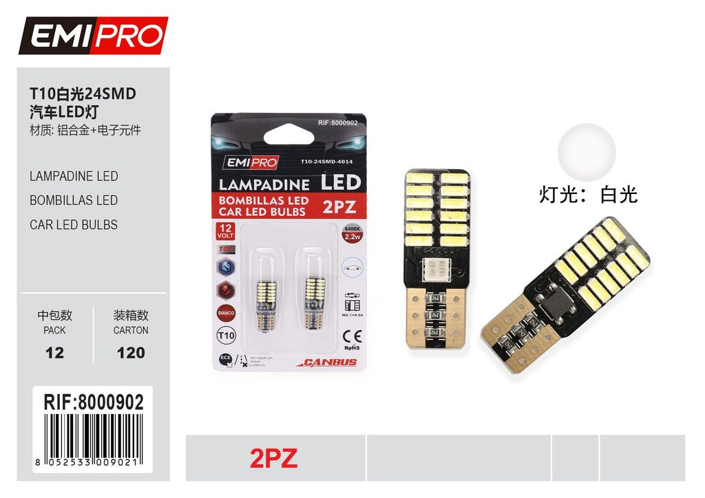 Lampadine Led 2Pcs T10