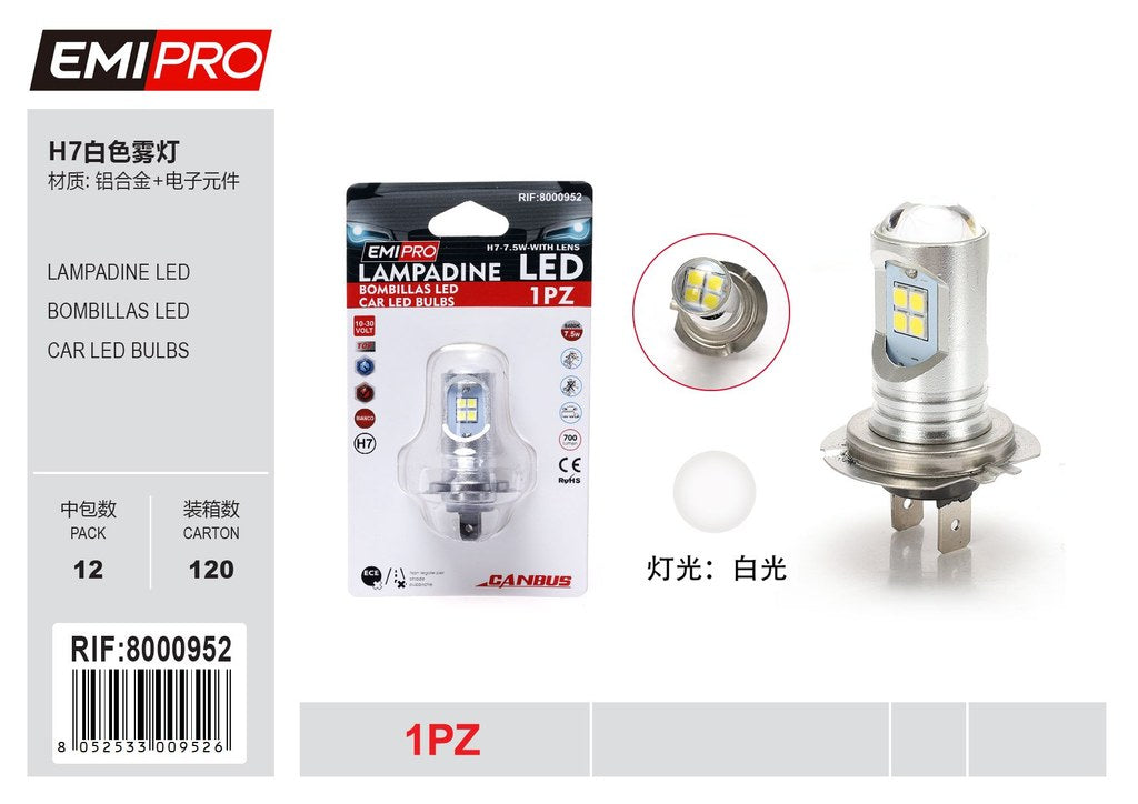 Lampadine Led H7 1Pcs 7.5w 10 30v