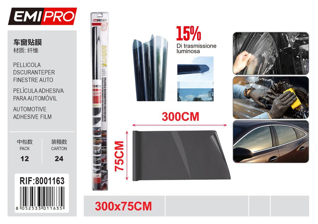 Pellicola Oscurante Per Finestre Auto 300*75cm