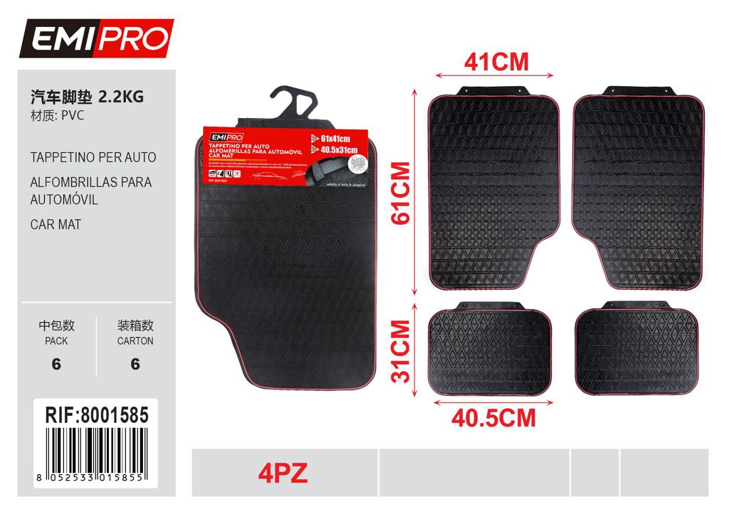 Tappetino Per Auto 4Pcs 2.2kg 60*40cm