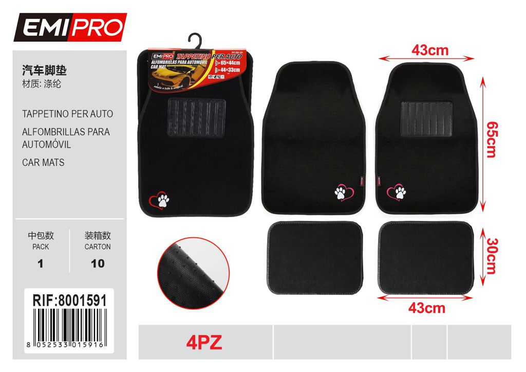 Tappetino Per Auto Set 4