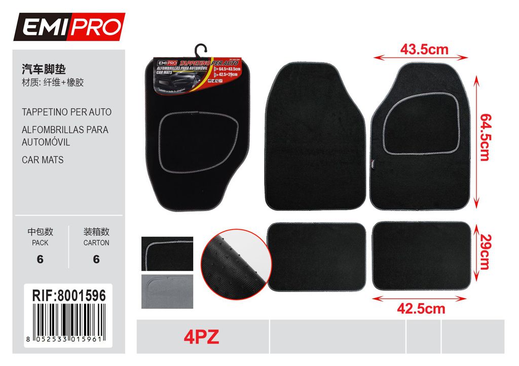 Set 4 Tappetino Per Auto