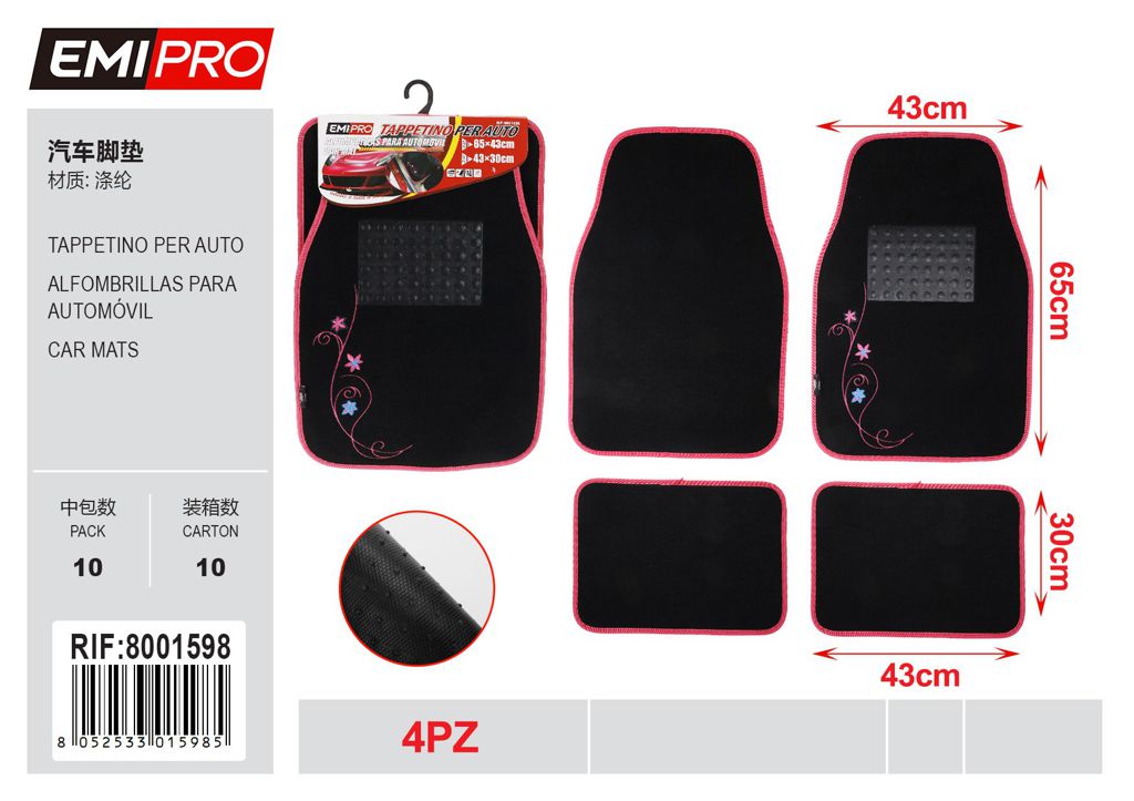 Set 4 Tappetino Per Auto