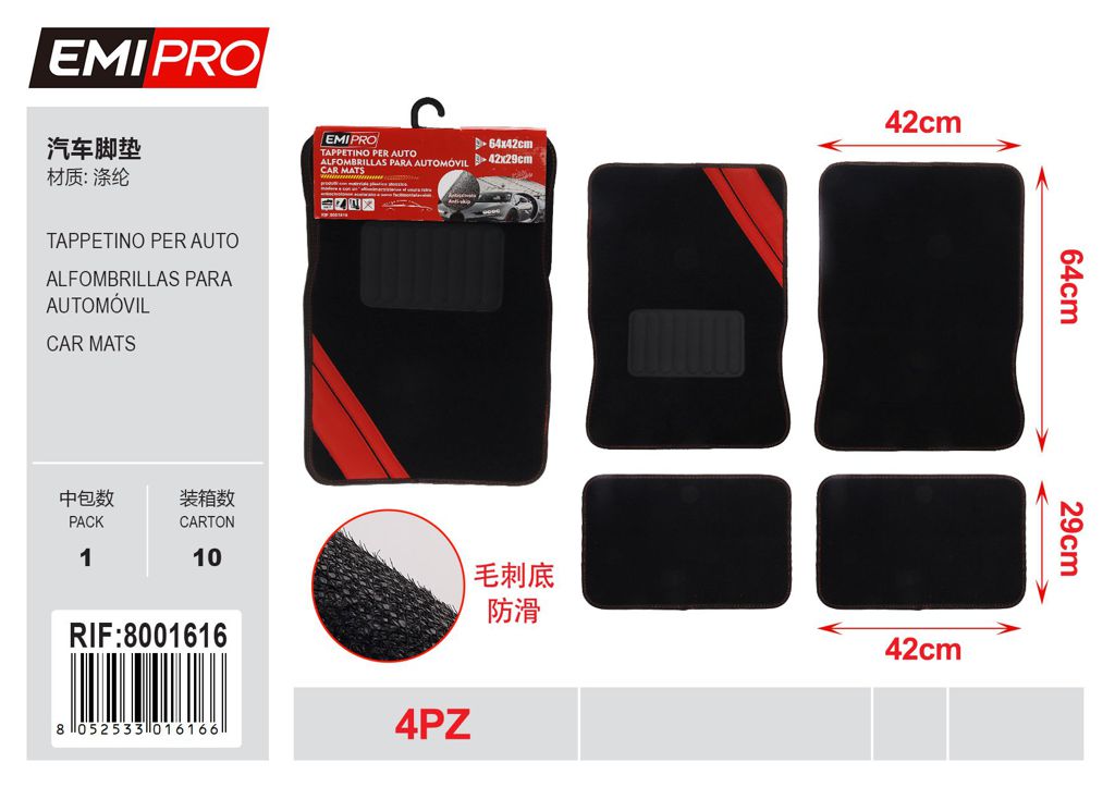 Tappetino Per Auto Set 4